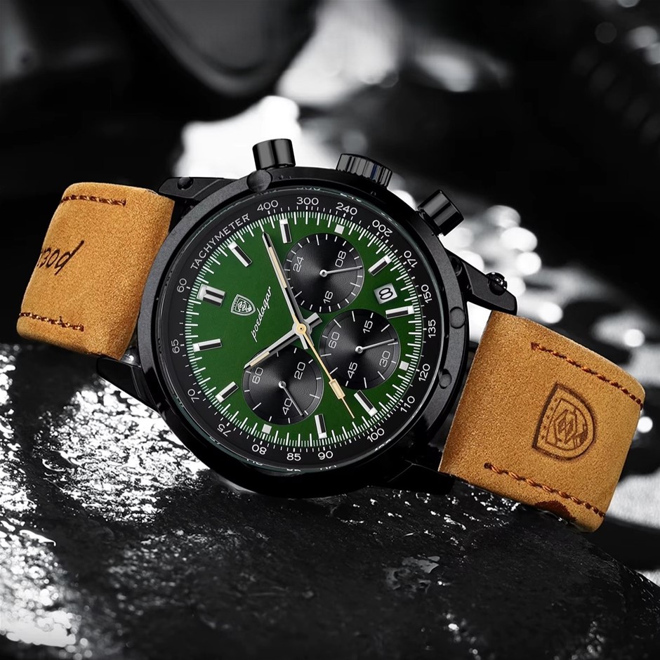 POEDAGAR Sports Divers Style Black SS Watch