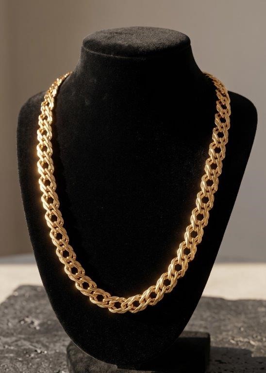 22K/Italy Yellow Gold Bonded chain -(stamped 22K/Italy)-Warranty Quality