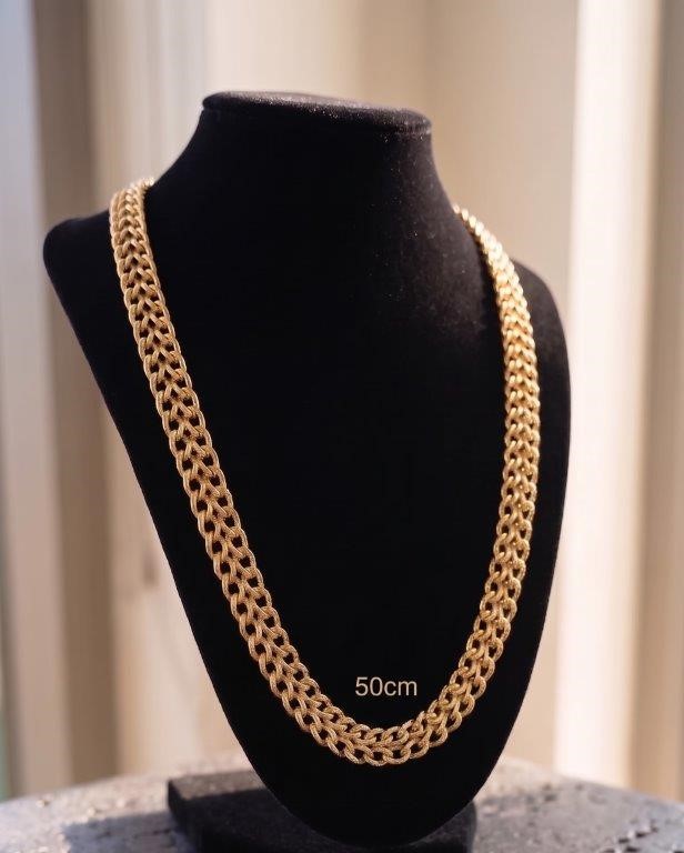 18k/ITALY  Yellow Gold Bonded  chain -(stamped 18K/ITALY)-Bonus Gift