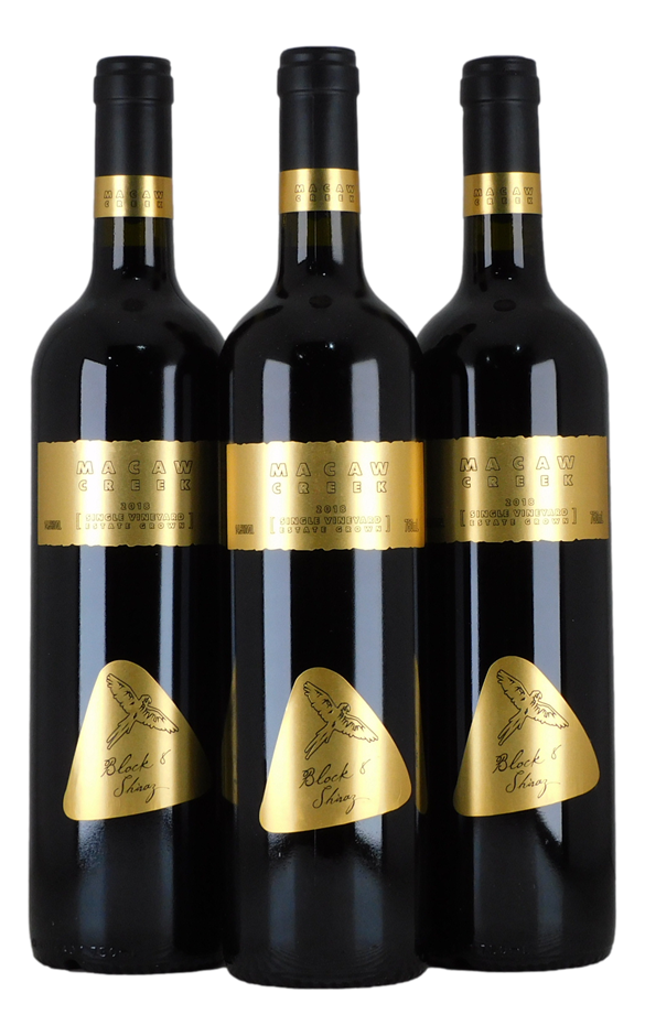 Macaw Creek Single Vineyard Reserve Block 8 Shiraz 2018 (3x 750mL), SA.