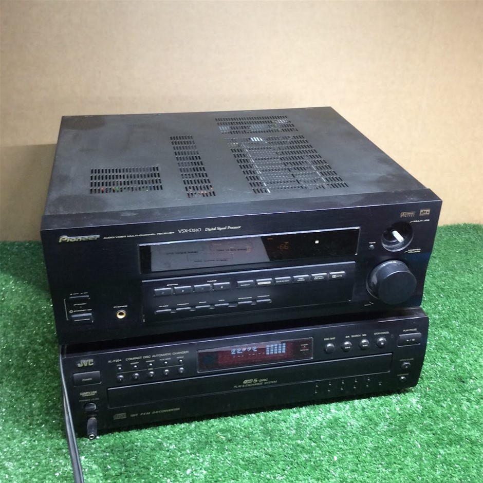Mixed Brand Pioneer VSX-D510 AV Receiver & JVC XL-F254BK CD Player
