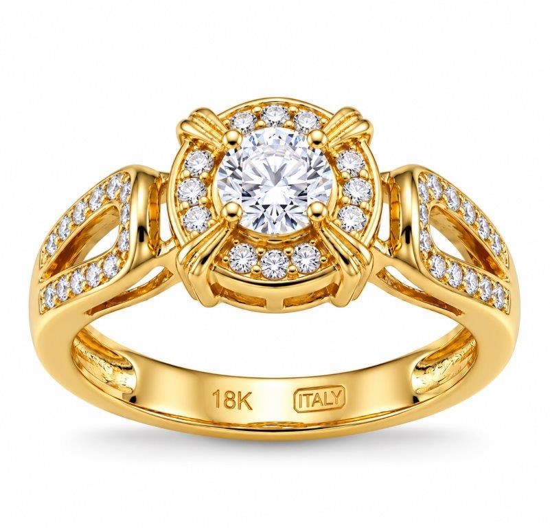 18K/Italy Gold Bonded Ring -(stamped 18K/Italy)-Warranty Quality-Bonus Gift