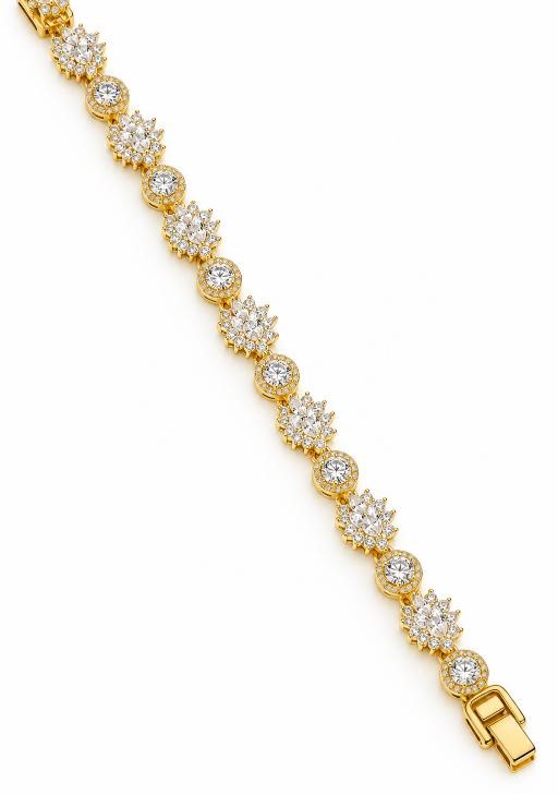 22KGF/ITALY Yellow Gold Bonded Bracelet (stamped 22KGF/ITALY)