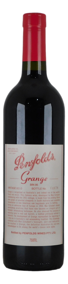 Penfolds Bin 95 Grange 2010 (1 x 750mL), SA.