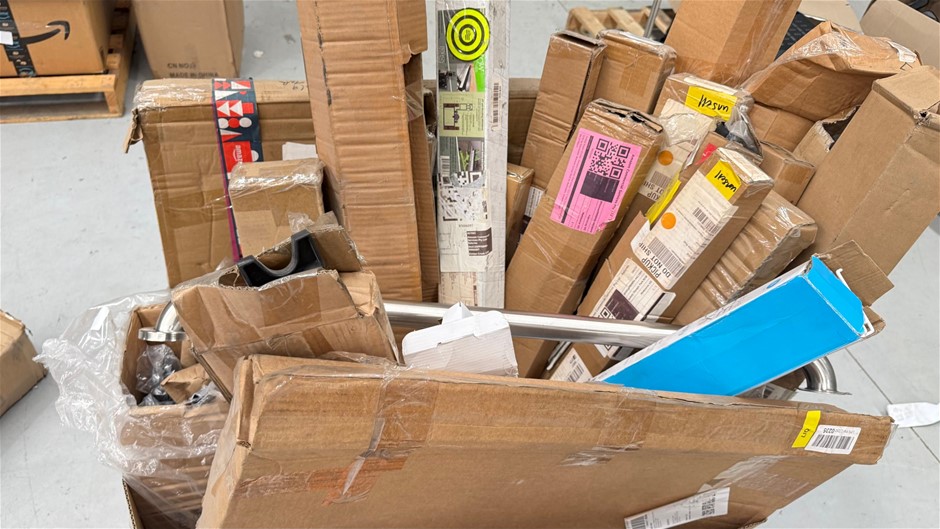 Assorted Box of Hardware Items incl: Hand Railings and more. NB: Items may