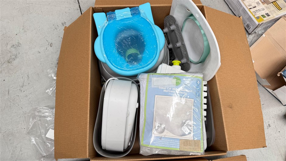 Assorted Box of Baby Items. NB: Items may not be in original packaging and