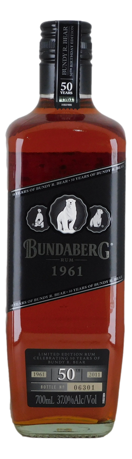 Bundaberg Rum 1961 50 Years Of Bundy R. Bear (1x 700mL), QLD.