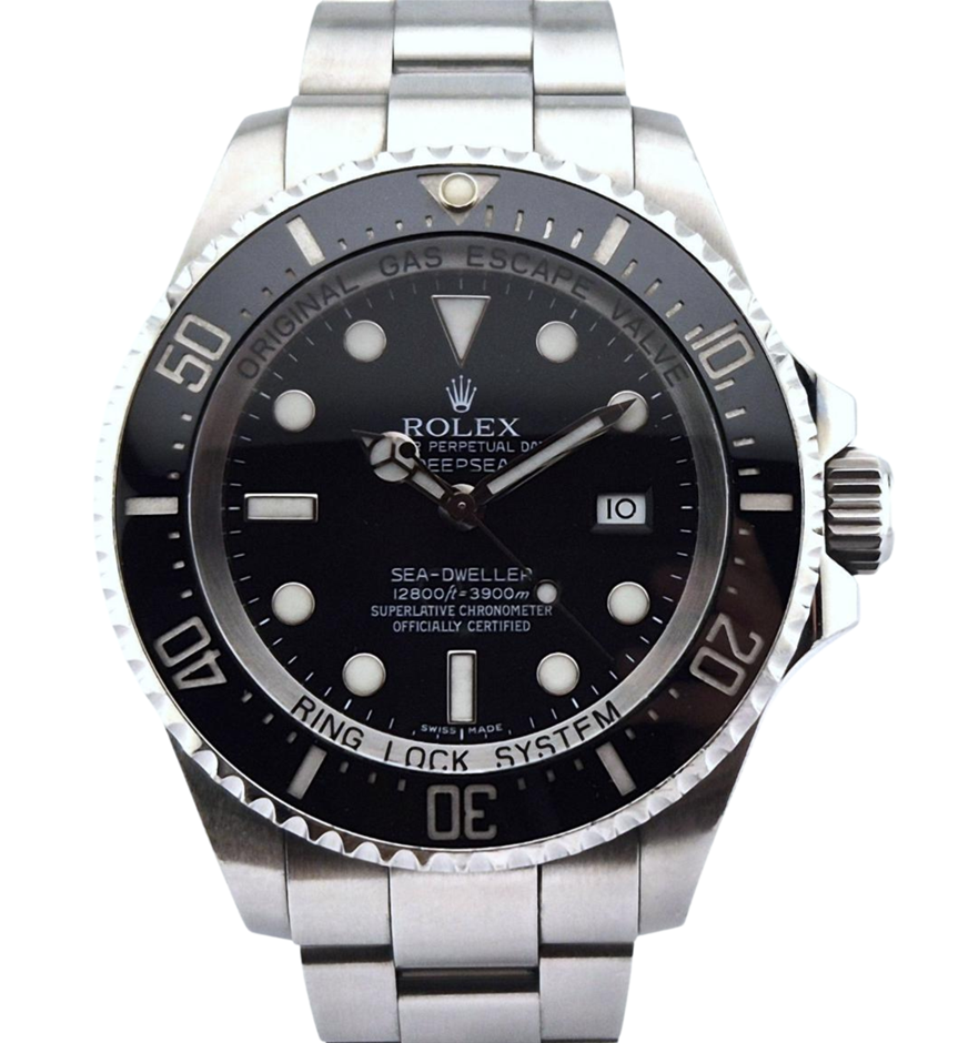 ROLEX SEA-DWELLER DEEPSEA AUTO 44MM OYSTERSTEEL 116660 BLACK WXO COA
