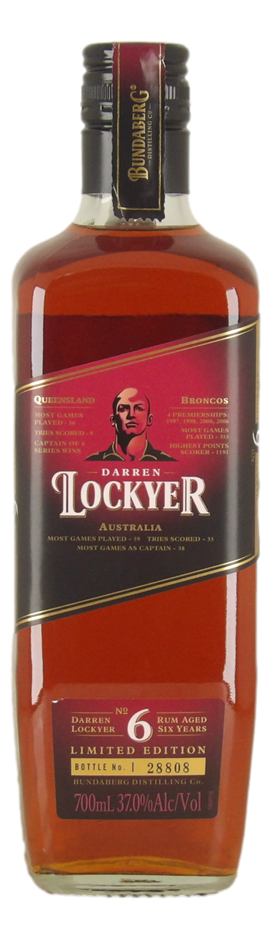Bundaberg Darren Lockyer No. 6 Ltd Ed, 6 Year Old 2012 (1x 700mL), QLD