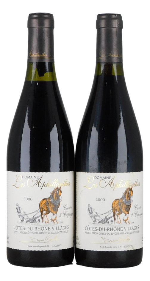 Domaine Les Aphillanthes Cuvée 3 Cépages 2000 (2x 750mL), France.