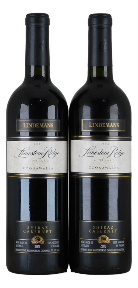 Lindermans Limestone Ridge Shiraz Cabernet 1993 (2x 750mL), Coonawarra.