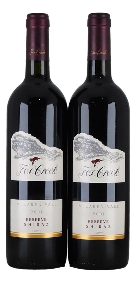 Fox Creek Reserve Shiraz 2001 (2x 750mL), McLaren Vale.