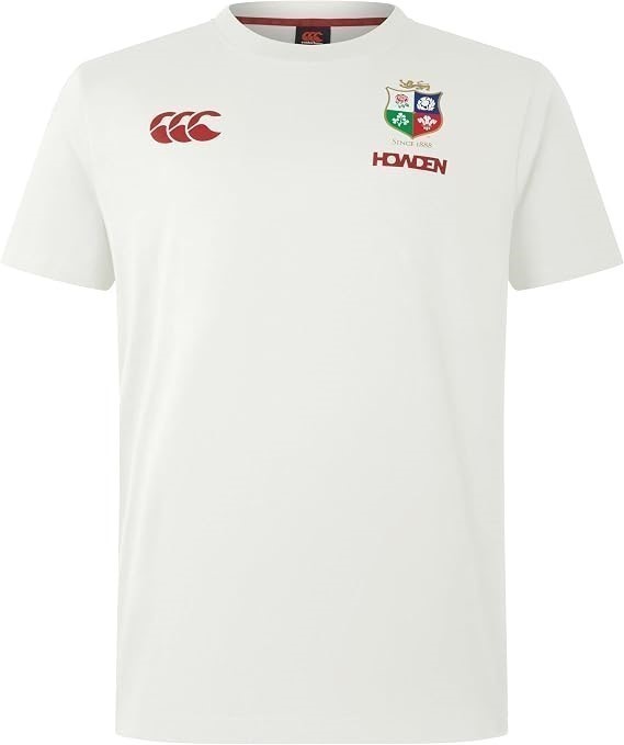 Canterbury Men's British & Irish Lions Cotton T-Shirt, Egret, Size Medium