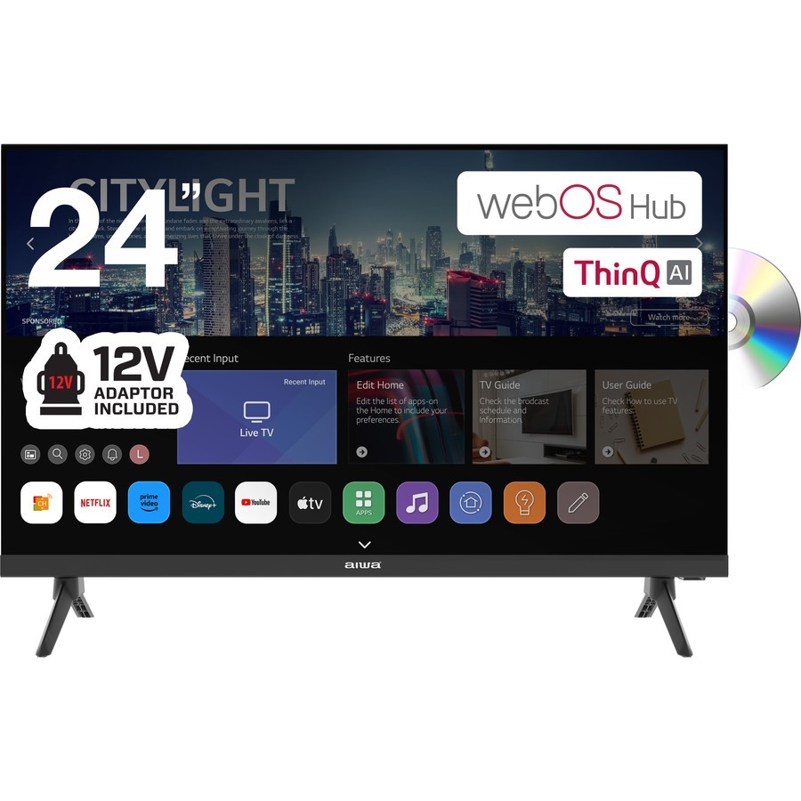 AIWA 24 Inch FHD WebOS TV with DVD Combo
