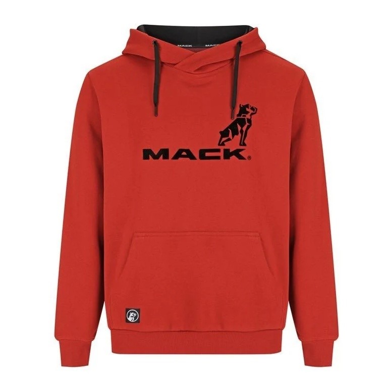 MACK Pull Over Shawl Collar Hoodie Intense Rust - Size Large