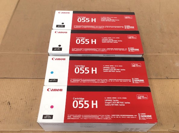 Canon Cartridge 055H Black/Cyan/Magenta Toner Cartridge - New (Lot of 4)