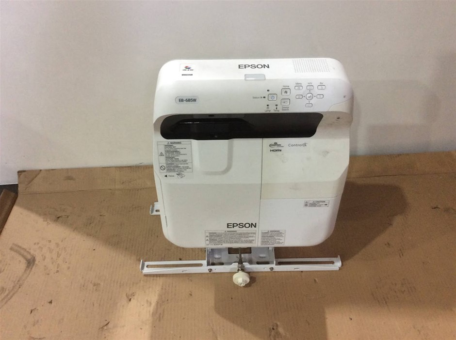 Epson EB-685W WXGA 3LCD Ultra Short Throw Projector With Wall Mount