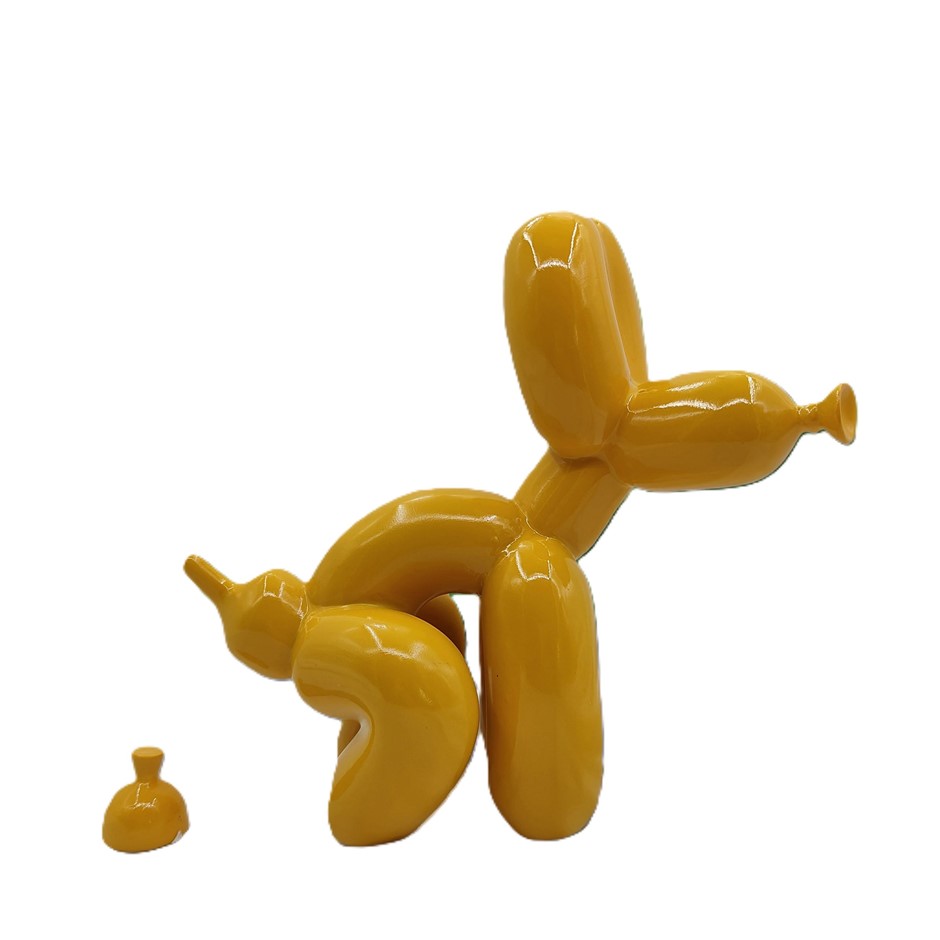 MINI Replica JEFF KOONS Sculpture " POOP DOG " Yellow