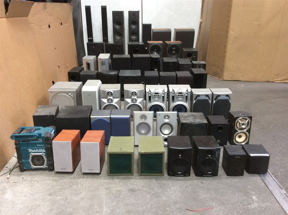 Mixed Brands Assorted Speakers And Subwoofers