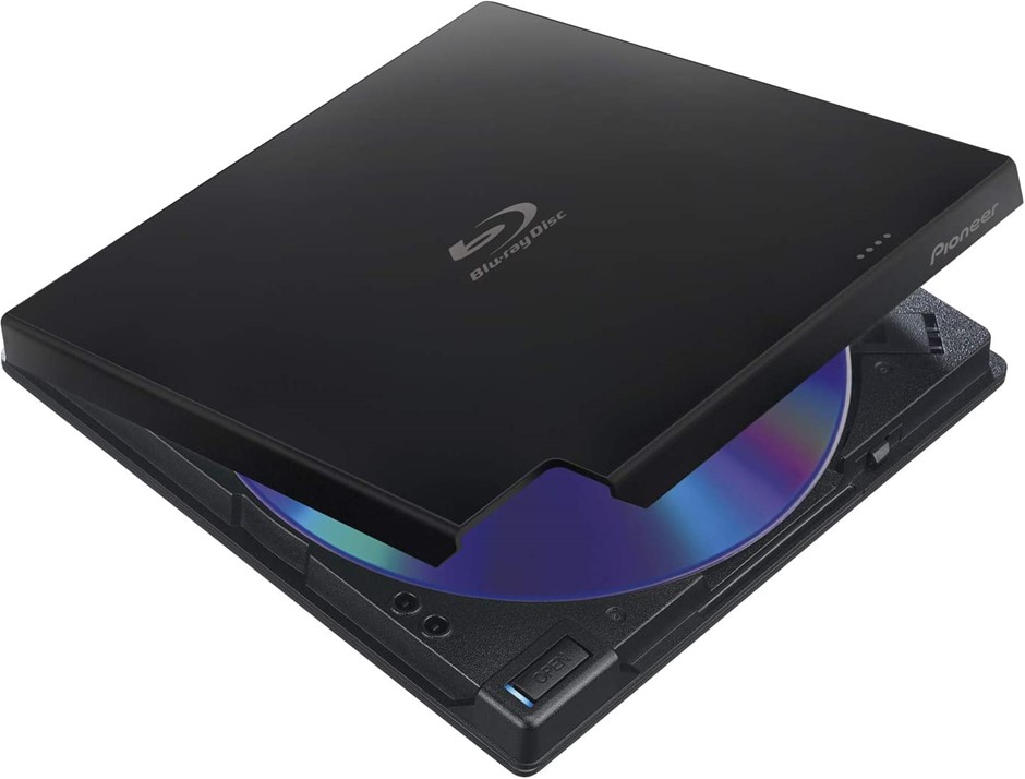 PIONEER External BD Drive with Software. Model BDRXD07TB.  Buyers Note - Di
