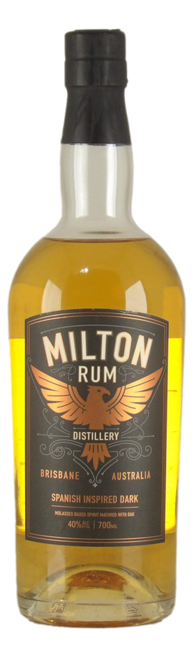 Milton Rum Spanish Inspired Dark Rum (1x 700mL).