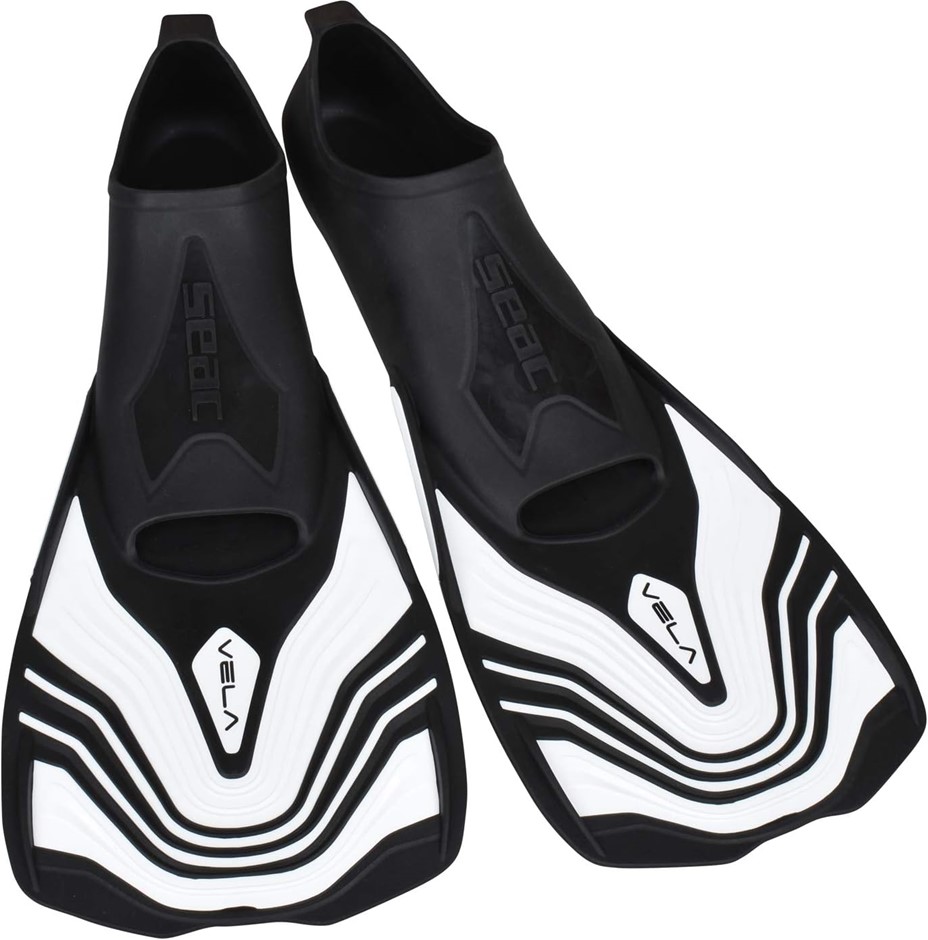 SEAC Vela Fins | Swimming & Snorkeling, Size 44-45 (UK 8-8.5), White.  Buye