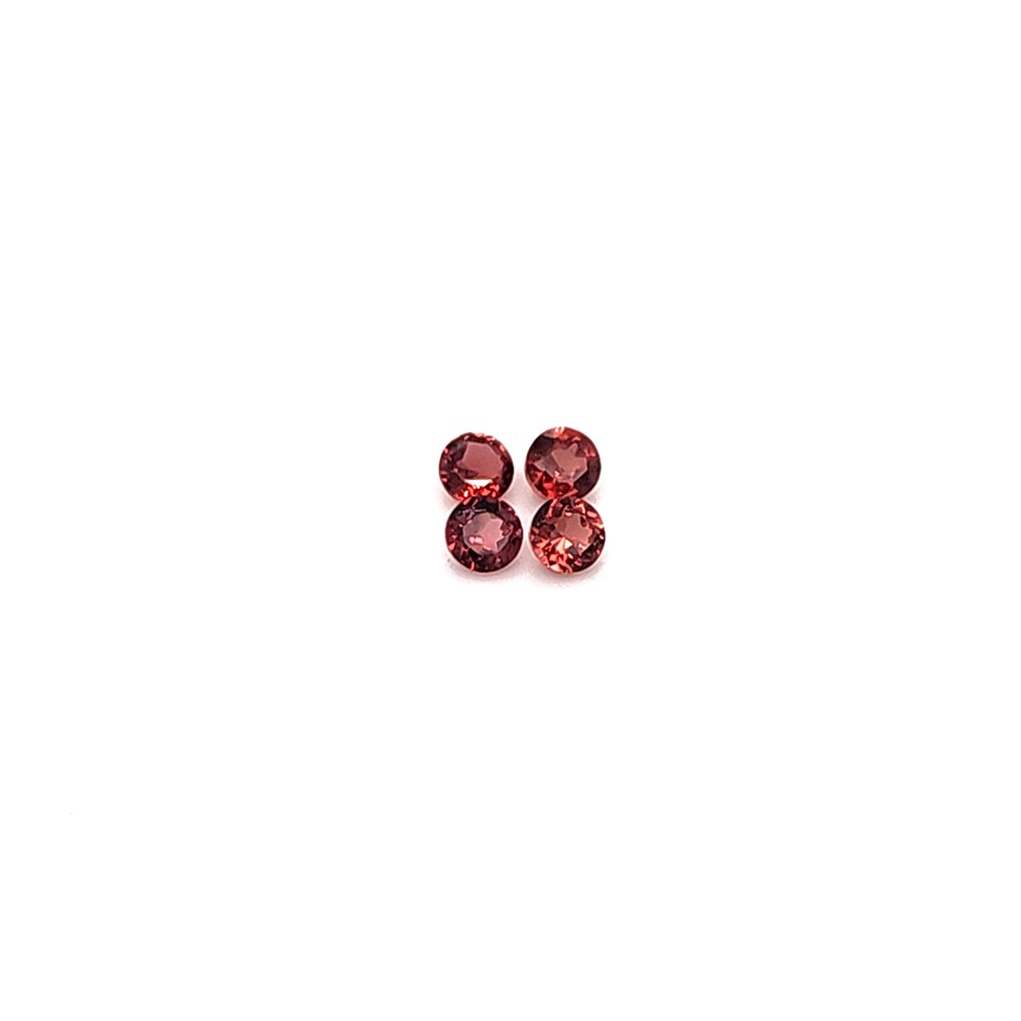 3 mm - 4 Pcs Round Cut Garnet