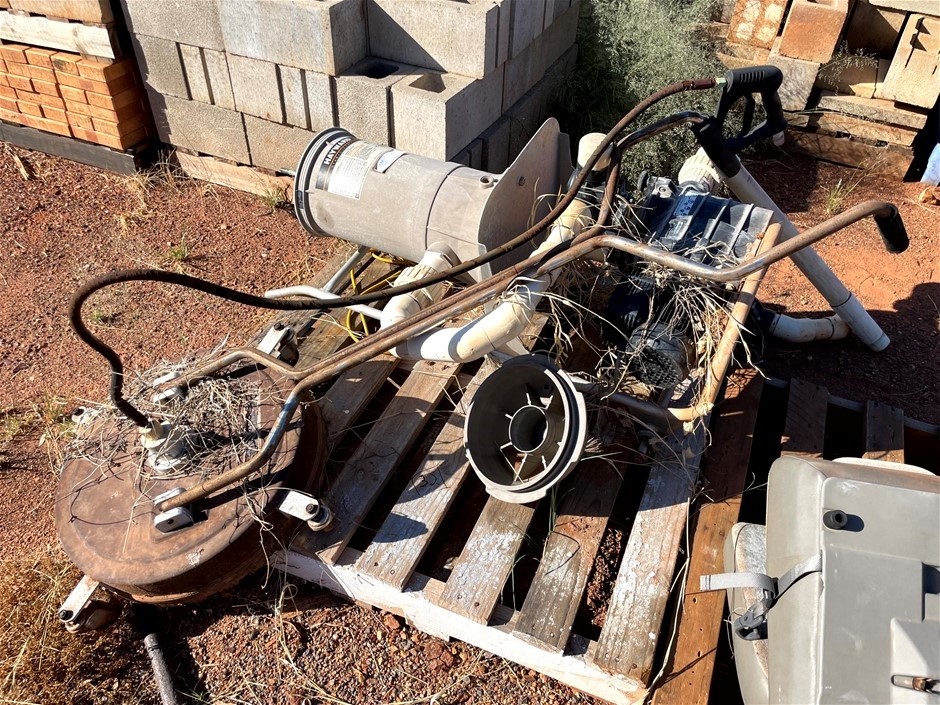 Pallet of Pool Filter, Pump and Cleaning Head