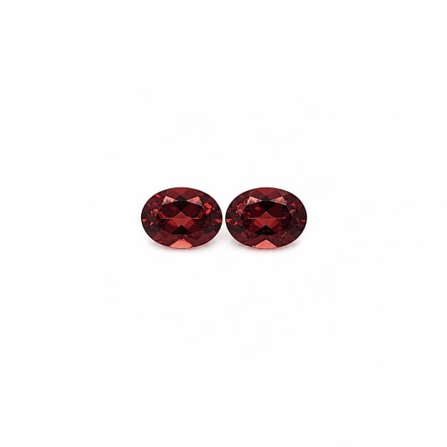 5 x 4 mm - 2 Pcs Oval Cut Garnet