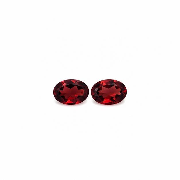 7 x 5 mm - 2 Pcs Oval Cut Garnet