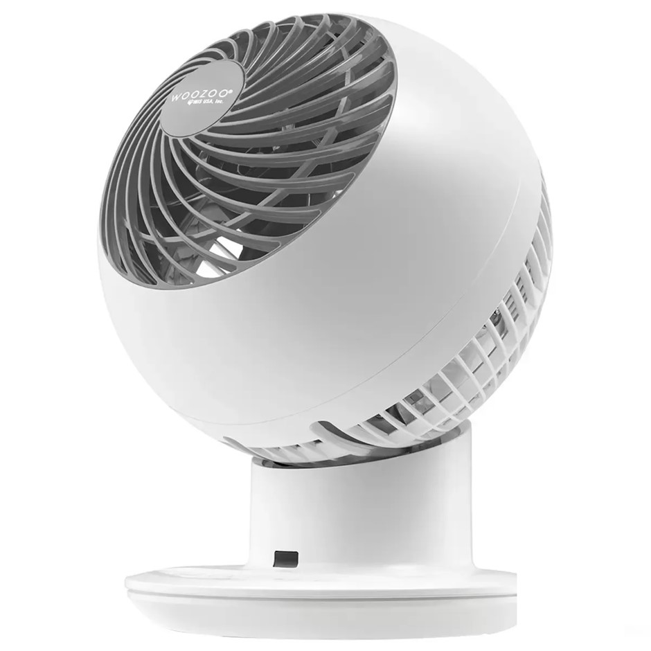 WOOZOO Globe Fan Circulator, White, Model PCF-SC15T-CT. NB: Not in original