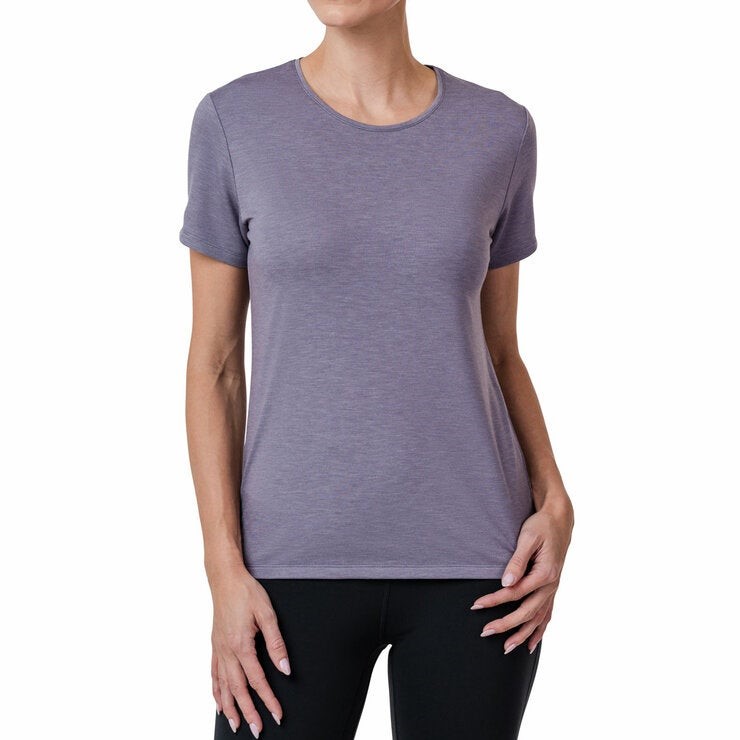 2 x TUFF Women's Active Tee, Size M, Purple Marle.