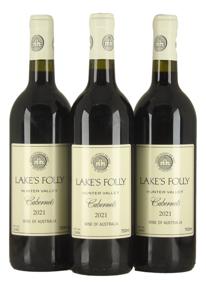 Lake's Folly Cabernets 2021 (3x 750mL), Hunter Valley.