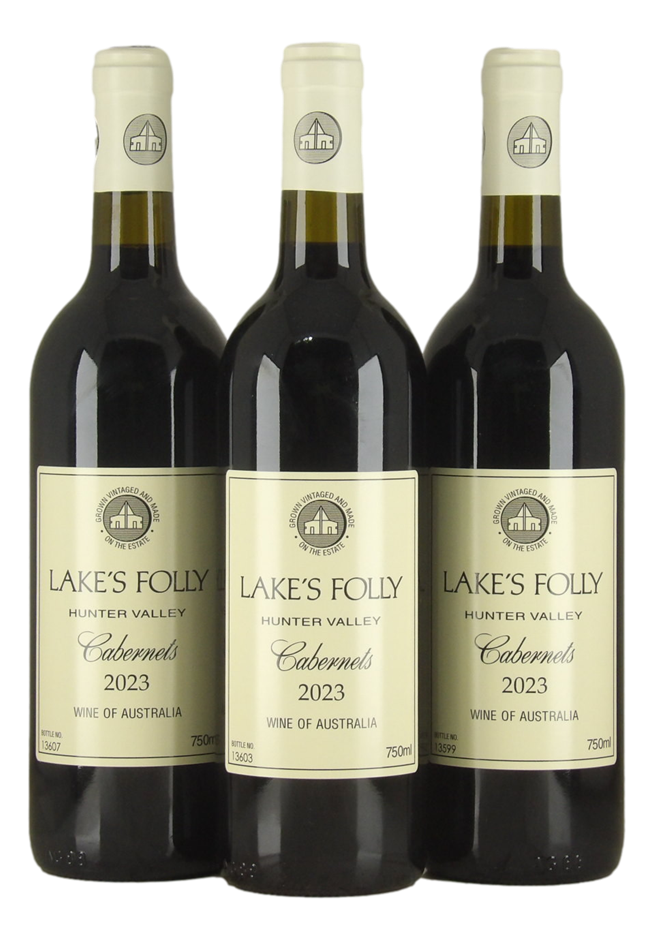 Lake's Folly Cabernets 2023 (3x 750mL), Hunter Valley.