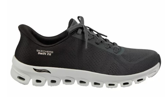 SKECHERS Women's Glide Step Shoes, Size US 8, Black, 179276. NB: no box