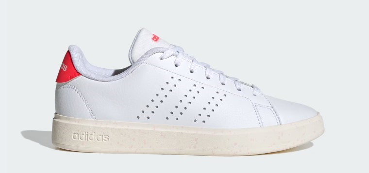 ADIDAS Women's Advantage 2.0 Sneaker, Cloud White/Lucid Red, Size US 7. NB: