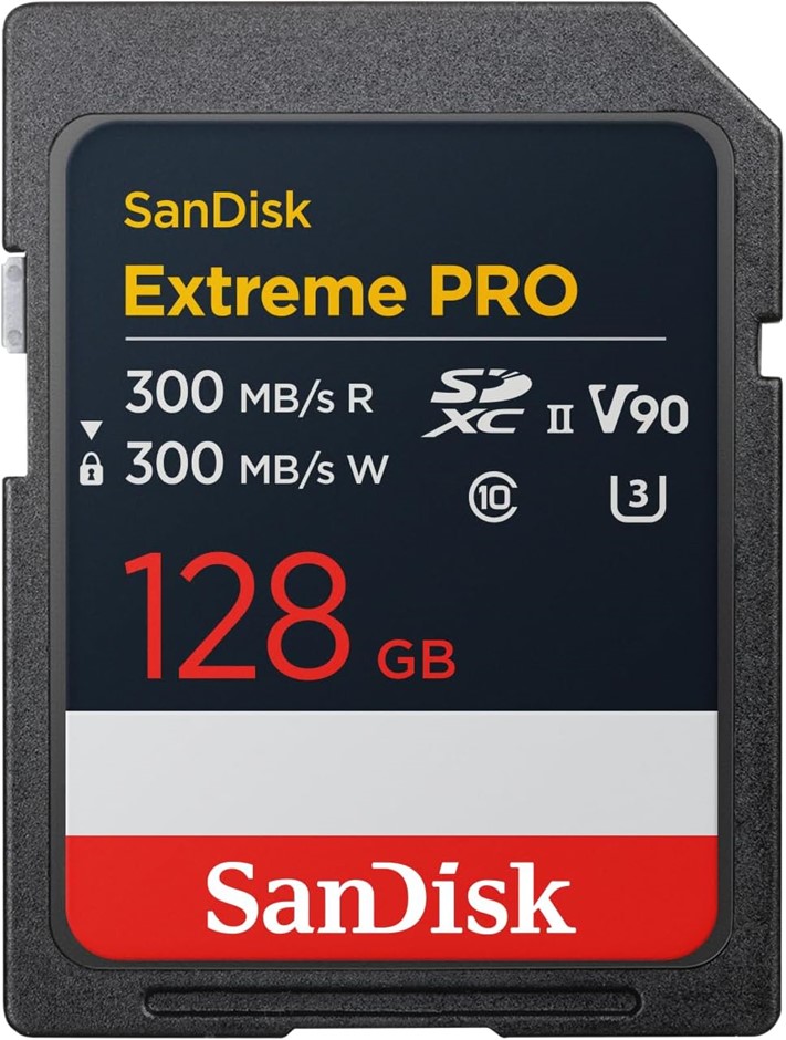 SanDisk 128GB Extreme PRO SDXC UHS-II Memory Card - Up to 300MB/s Read and
