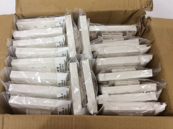 TE Connectivity 2-Port Angled Shuttered Faceplates – Lot of 60 (New)