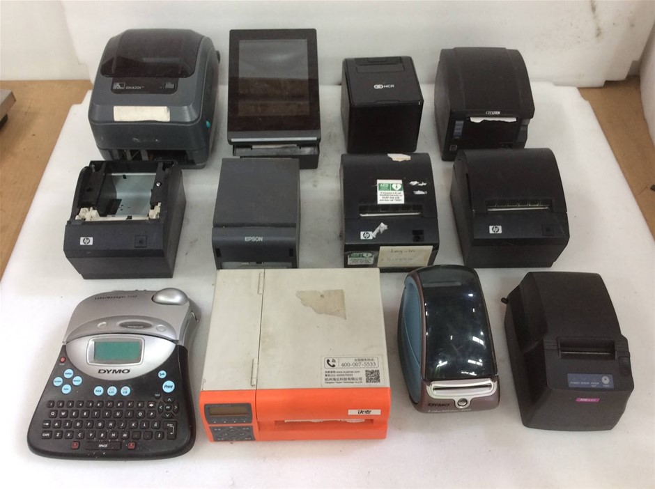 Mixed Brand POS Receipt And Label Printers (Lot of 12)