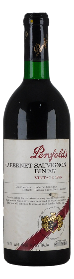 Penfolds Bin 707 Cabernet Sauvignon 1976 (1x 750mL), Barossa Valley.