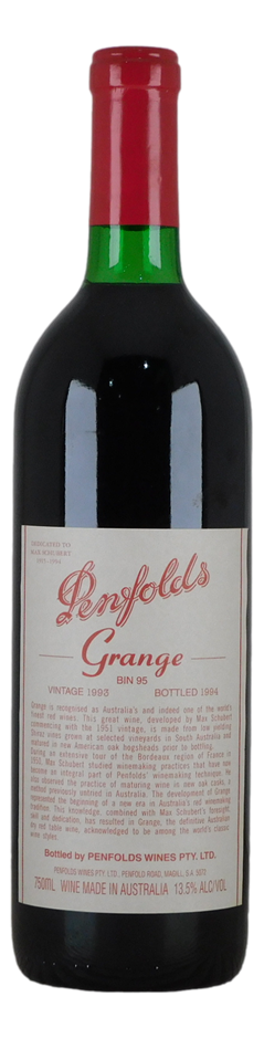 Penfolds Bin 95 Grange 1993 (1x 750mL), SA.