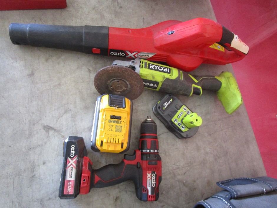 Assorted Cordless Power Tools