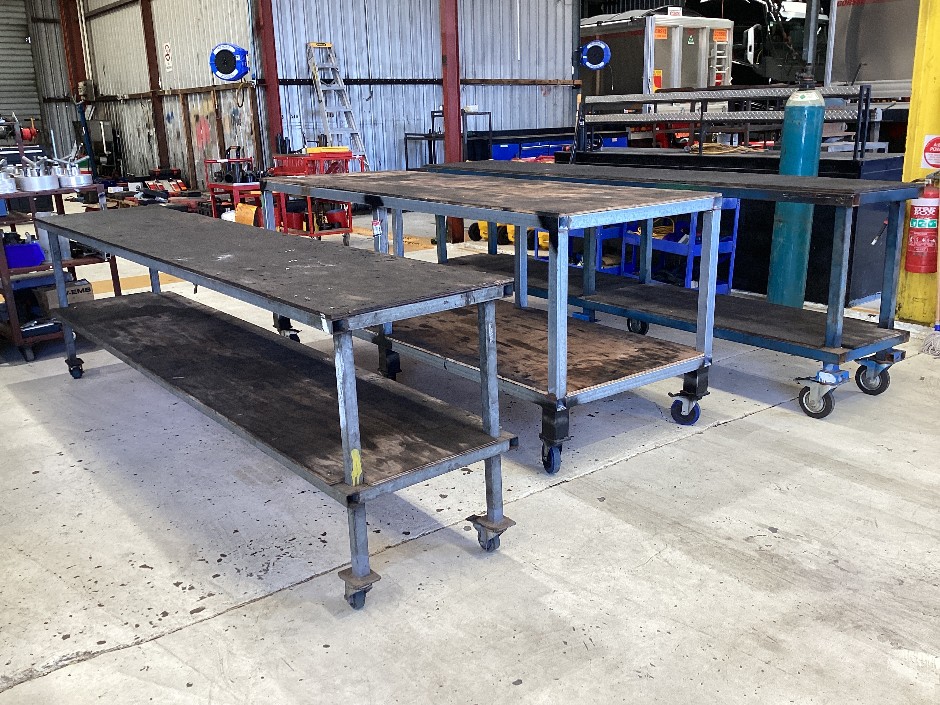 3x Portable Work Benches