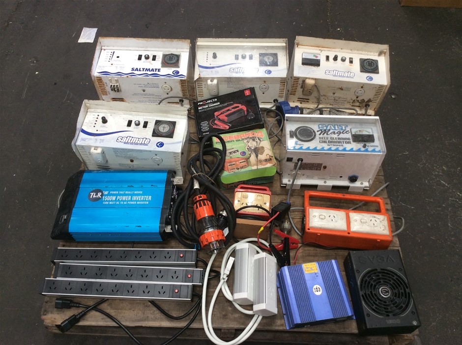 Mixed Power Equipment Lot - Salt mate Chlorinators, Power Inverters