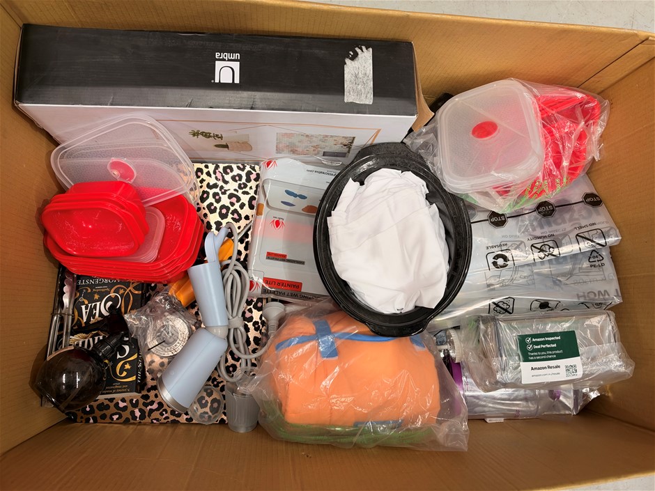 Assorted Box of Kitchenware and Household Items incl: Tupperware, Philips S