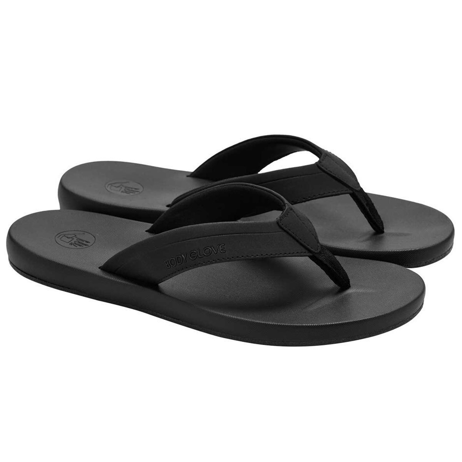 BODY GLOVE Women's Comfort Flip Flops, Size US7, Black.  Buyers Note - Disc