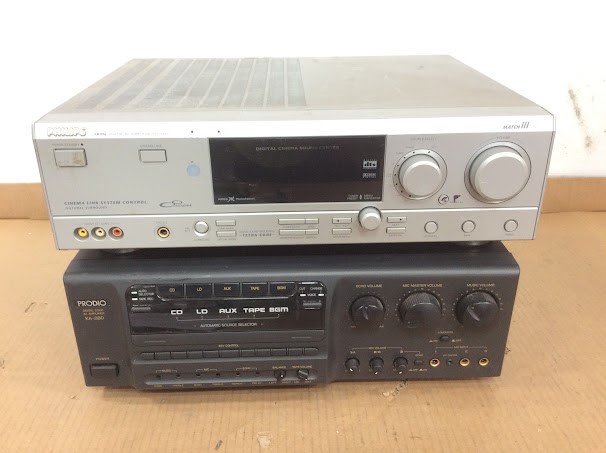 Philips & Prodio AV Receivers and Amplifiers (Lot of 2)