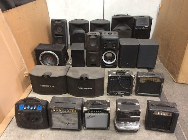 VocoPro/Sony Mixed Brand and Model Guitar Amplifiers/Speaker System