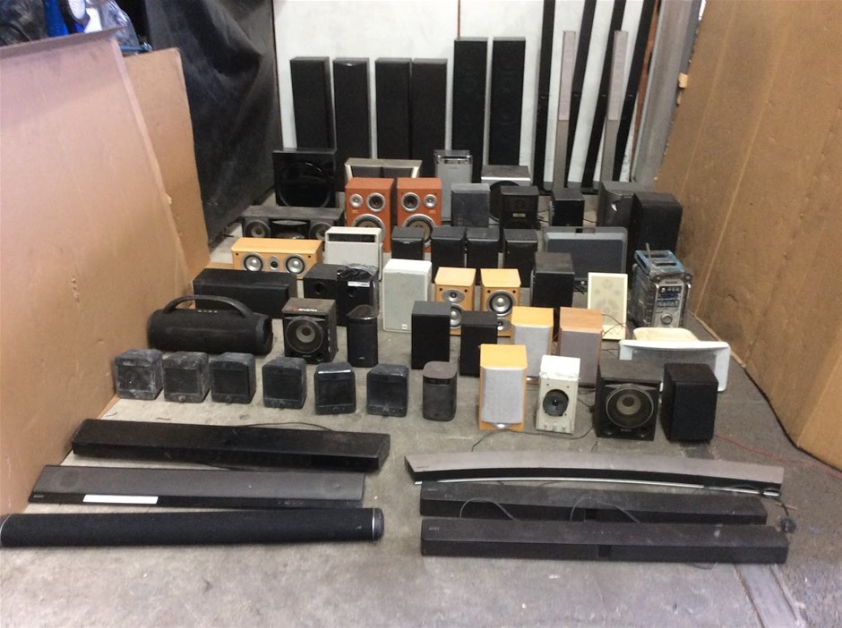 Assorted Home Theatre Speakers And Soundbars Lot