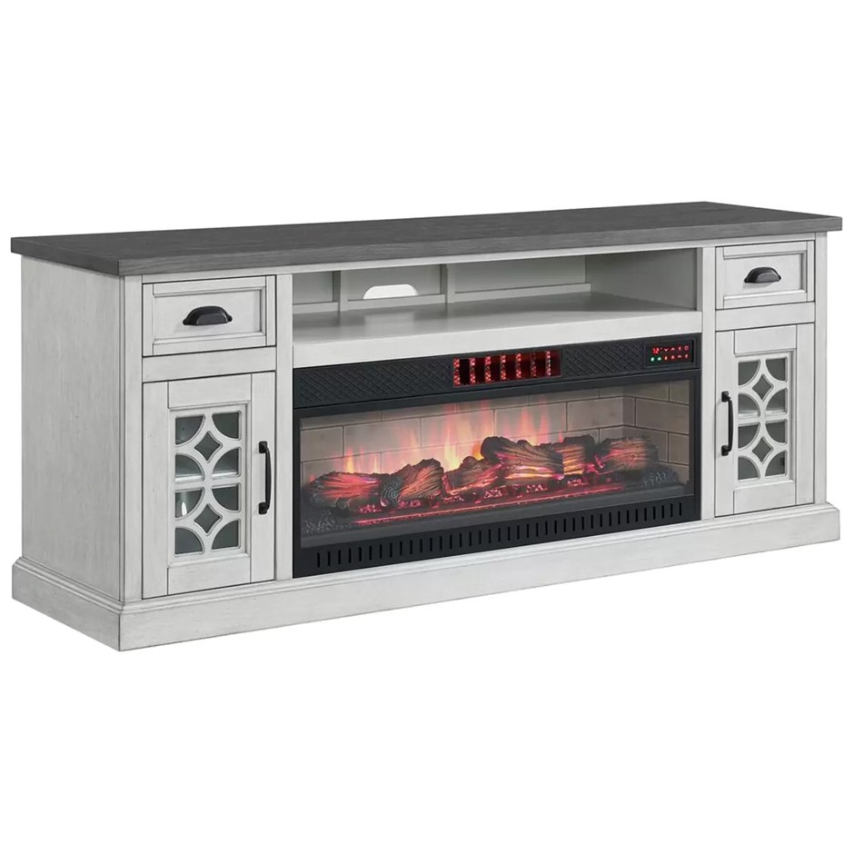 BAYSIDE Furnishings TV Console with Electric Fireplace. NB: Never been used